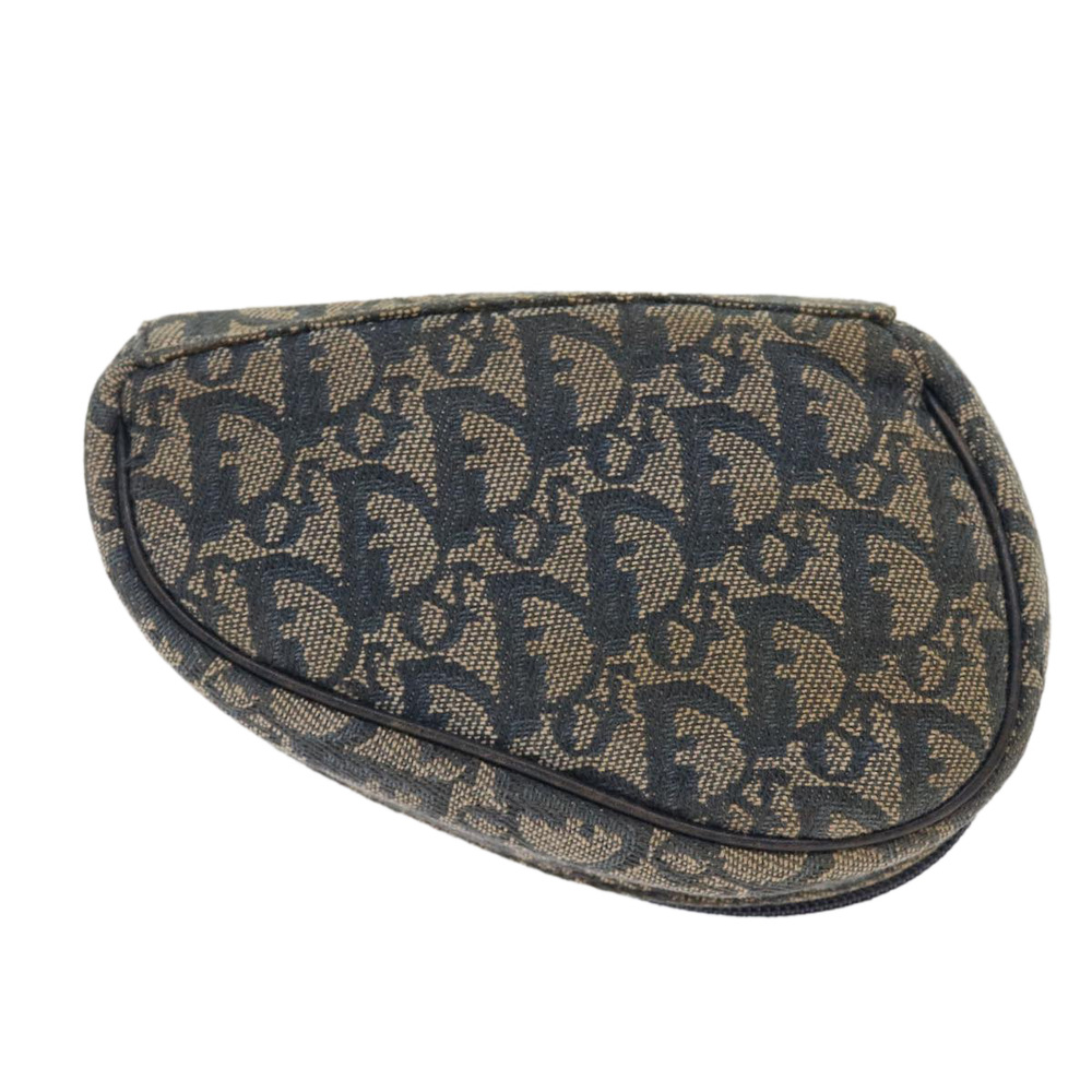 Christian Dior Trotter Canvas Saddle Pouch Navy Auth bs6504 - Picture 2 of 16